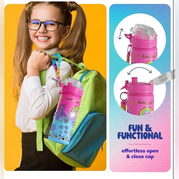 Decorate Your Own Glow-in-the-dark Water Bottle Kit for Girls NIB - Picture 5 of 14